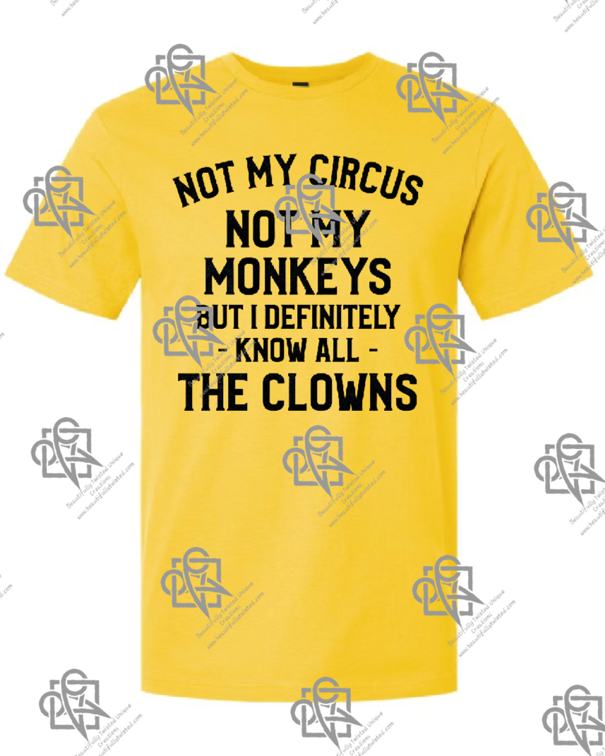 Not My Circus Not My Monkeys T-shirt