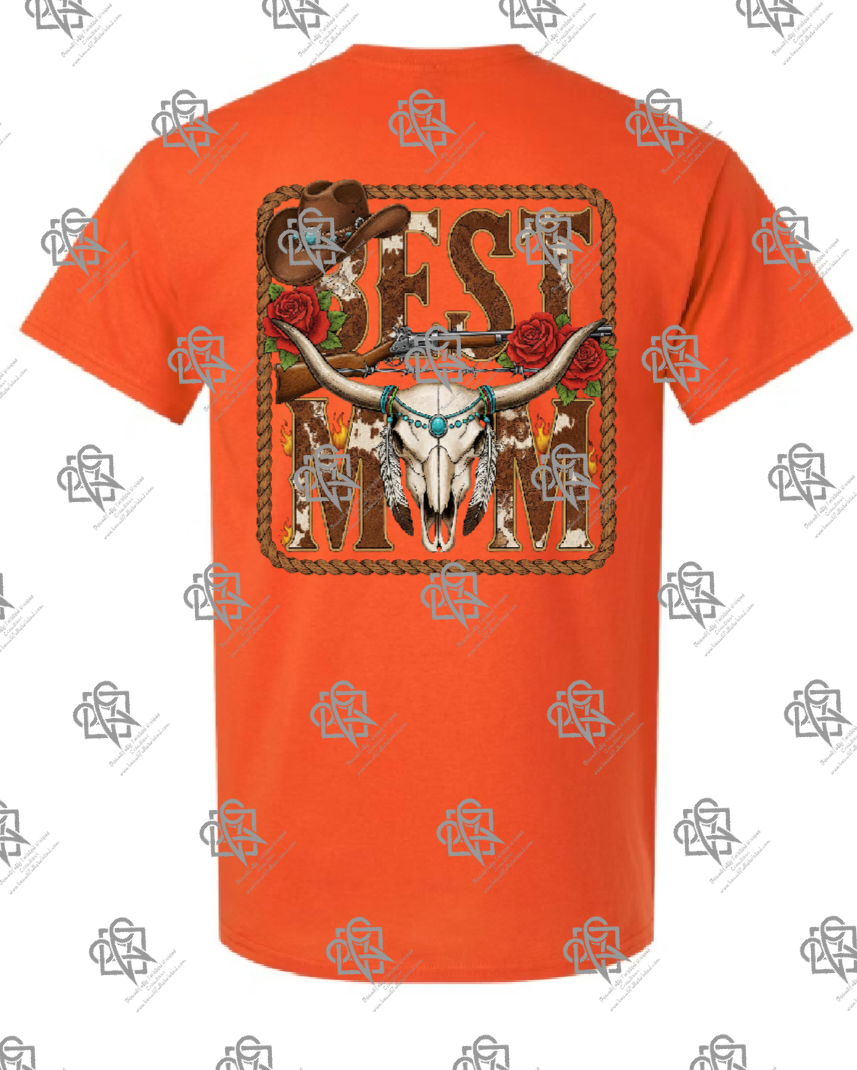 Best Mom Western Longhorn T-shirt
