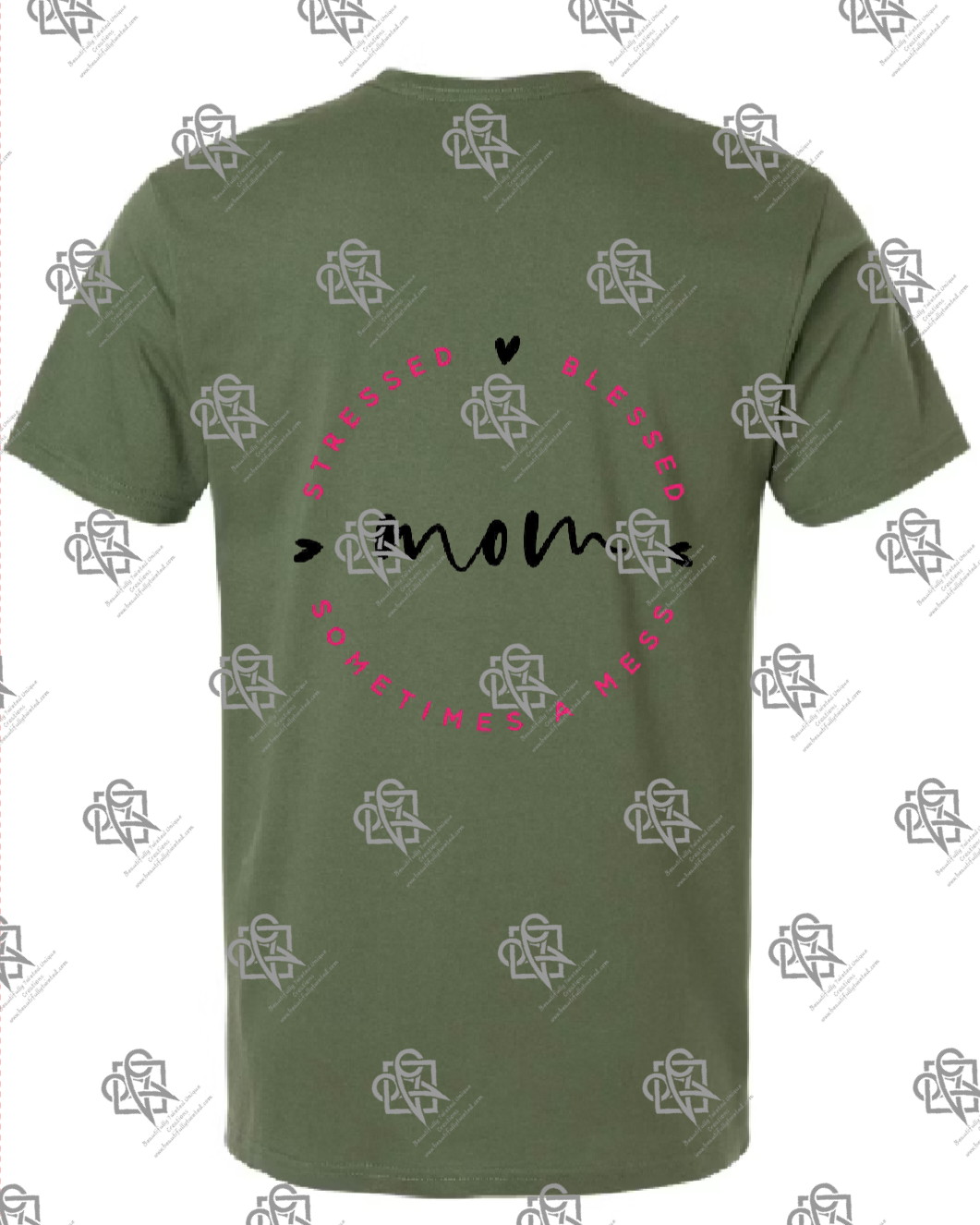 Mom Stressed Blessed Sometimes a Mess t-shirt