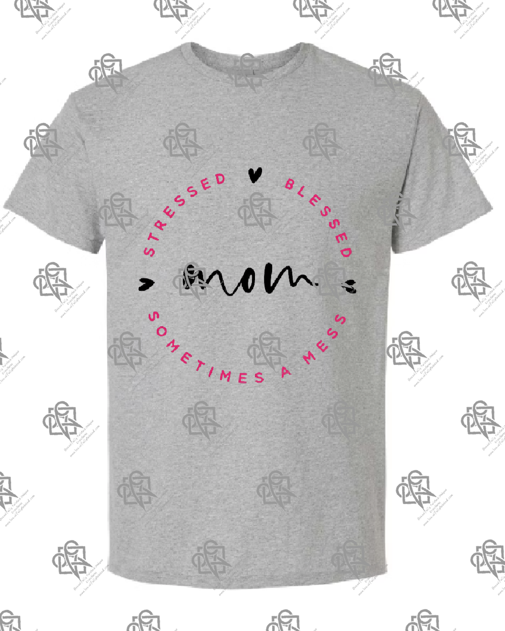 Mom Stressed Blessed Sometimes a Mess t-shirt