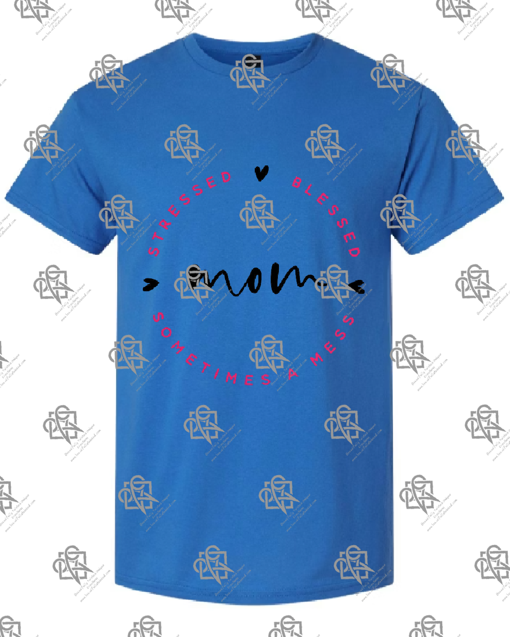 Mom Stressed Blessed Sometimes a Mess t-shirt