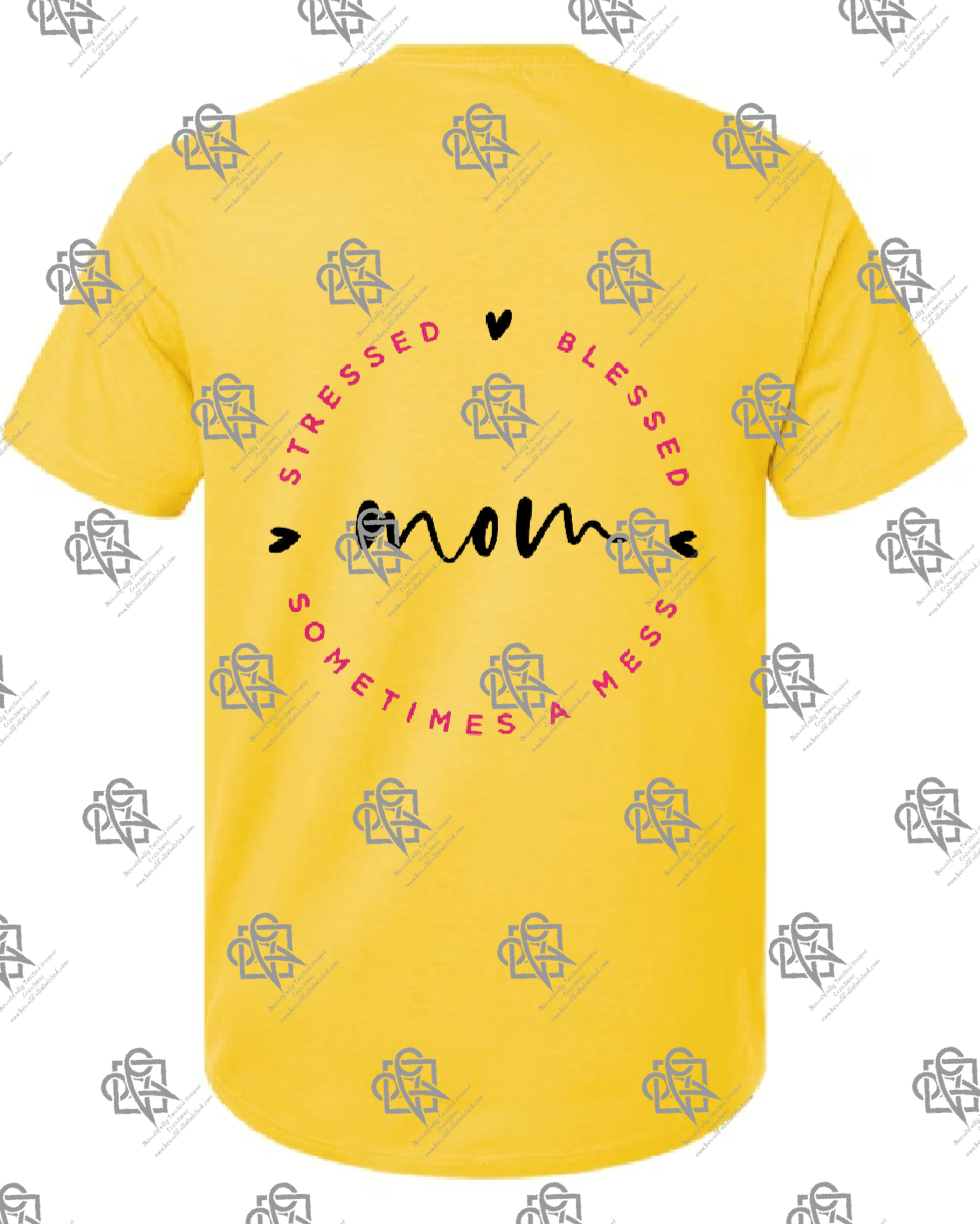 Mom Stressed Blessed Sometimes a Mess t-shirt