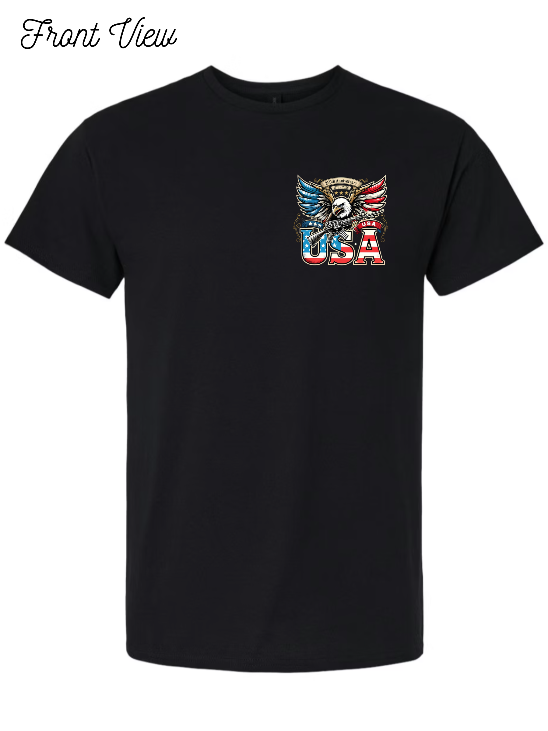 Eagle with Rifle USA 250th Birthday T-Shirt Design #1034