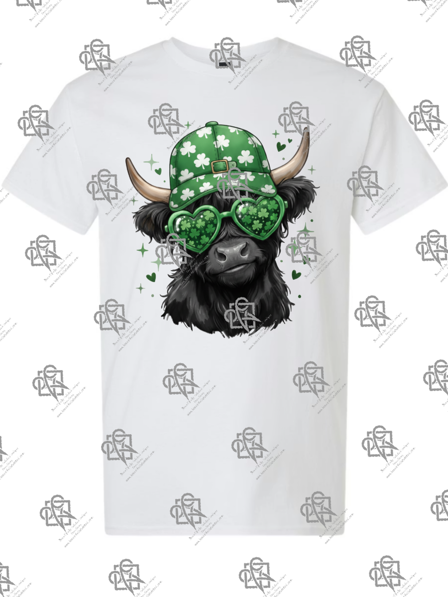 Shamrock Highland Cow T-Shirt
