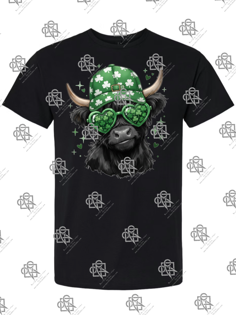 Shamrock Highland Cow T-Shirt