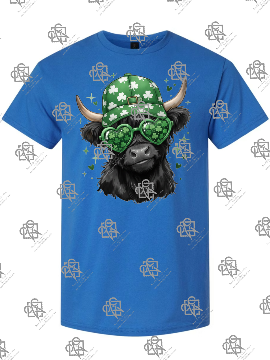 Shamrock Highland Cow T-Shirt