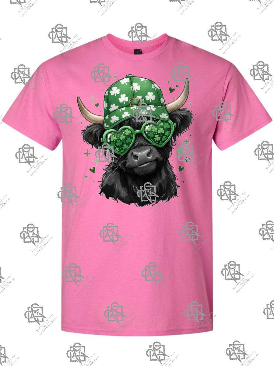 Shamrock Highland Cow T-Shirt