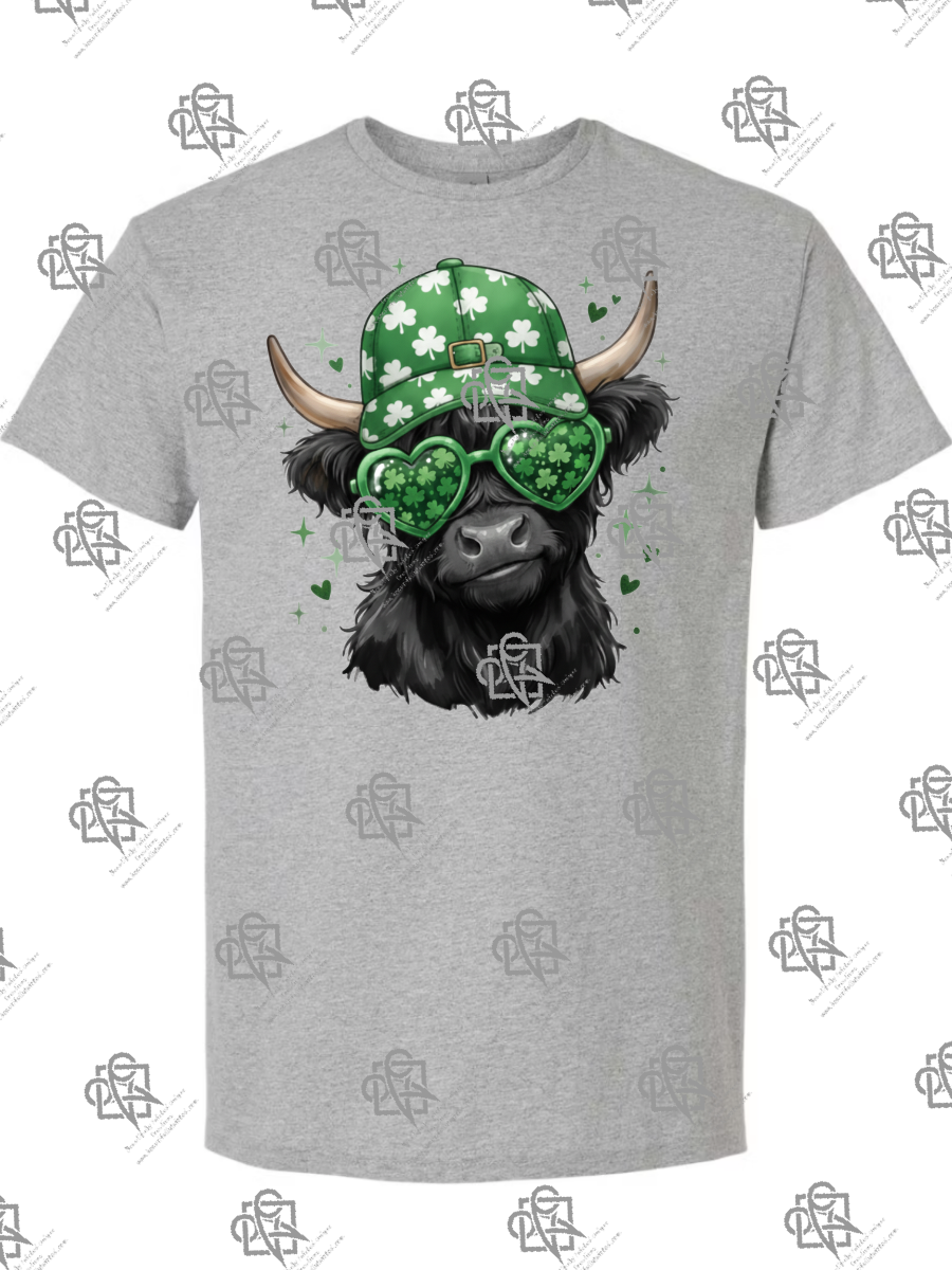 Shamrock Highland Cow T-Shirt