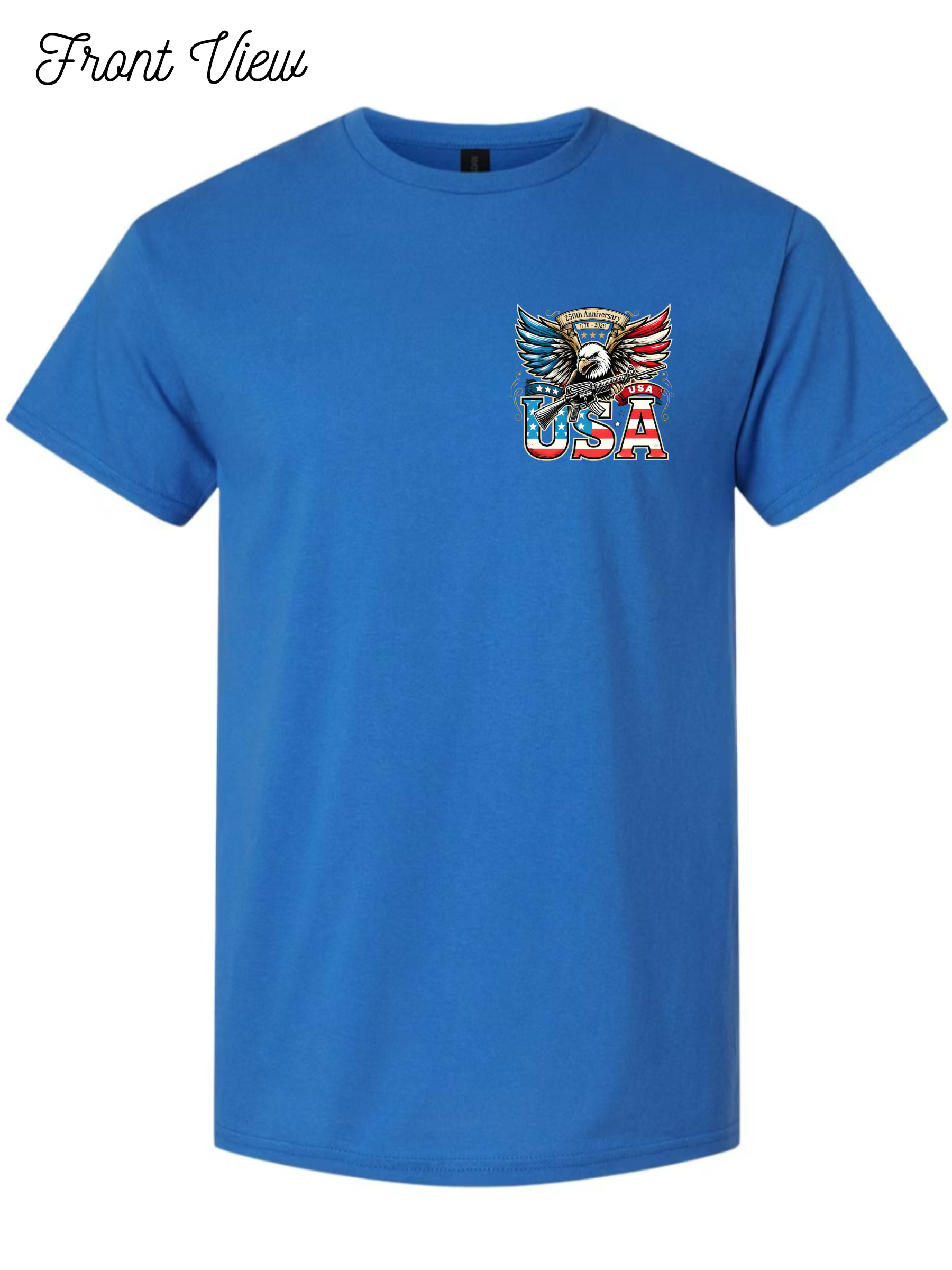 Eagle with Rifle USA 250th Birthday T-Shirt Design #1034