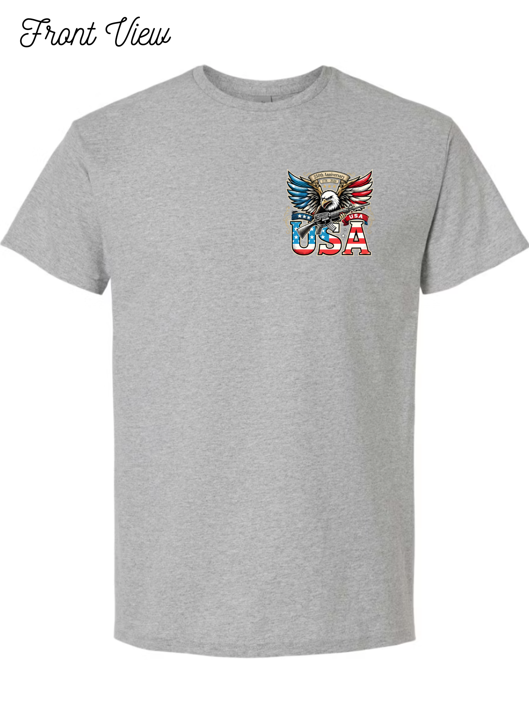 Eagle with Rifle USA 250th Birthday T-Shirt Design #1034