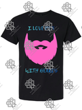 I Love Men With Beards T-Shirt Design #1019