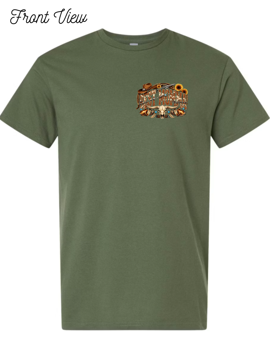Best Momma Rustic Sunflower T-Shirt Design #1031