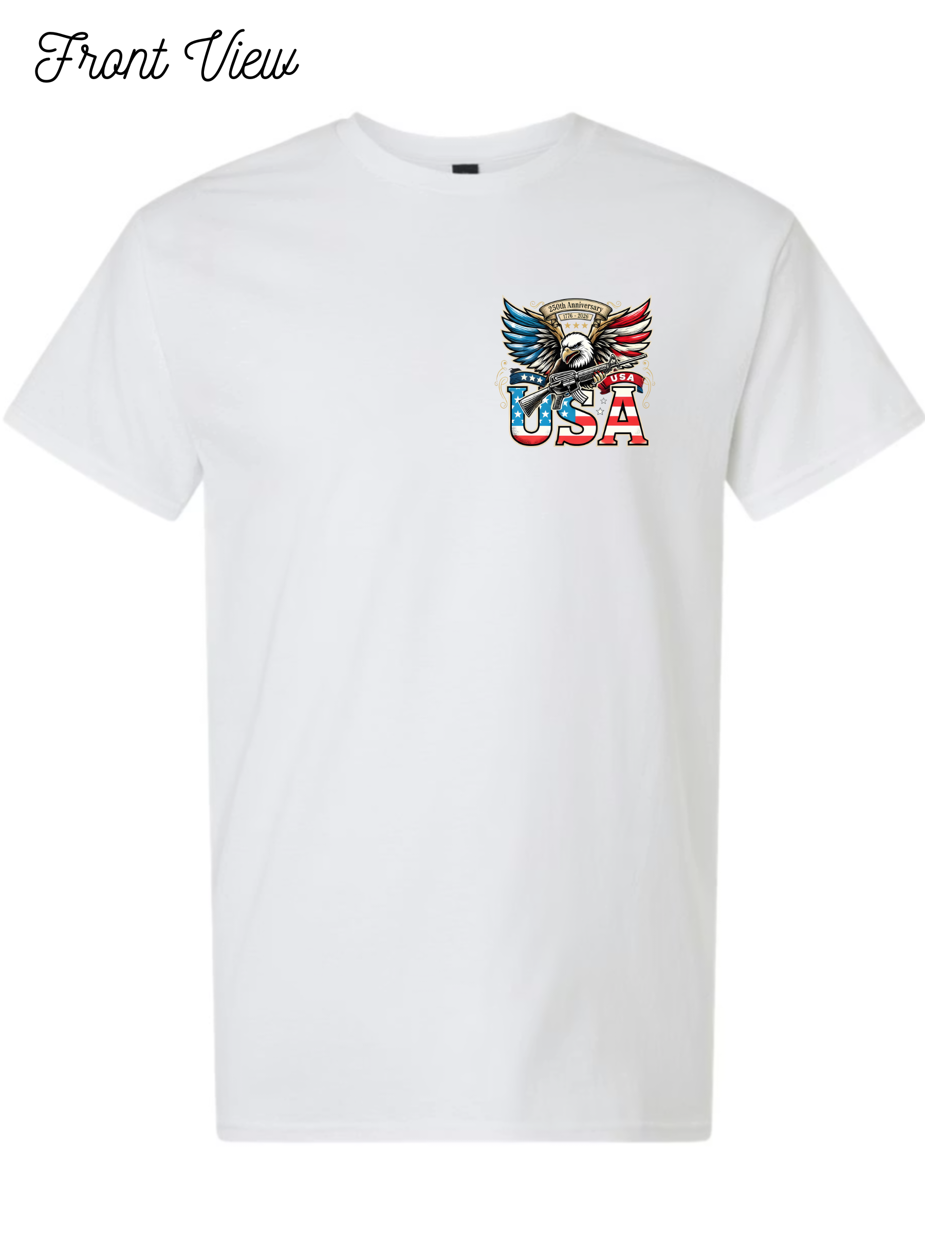 Eagle with Rifle USA 250th Birthday T-Shirt Design #1034