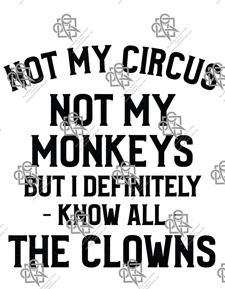 Not My Circus Not My Monkeys T-shirt