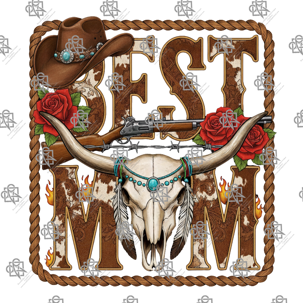 Best Mom Western Longhorn T-shirt