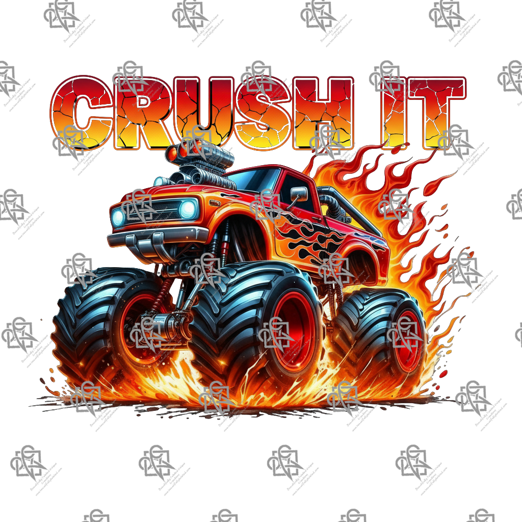 CRUSH IT Monster Truck T-Shirt Design #1016