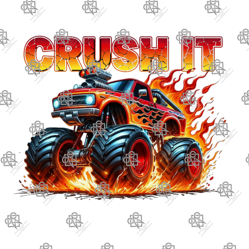 CRUSH IT Monster Truck T-Shirt Design #1016