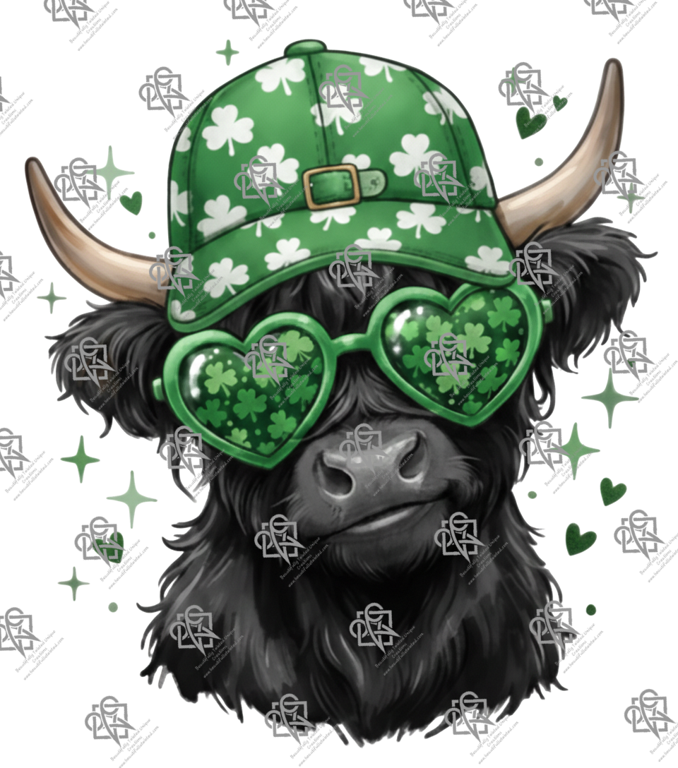 Shamrock Highland Cow T-Shirt