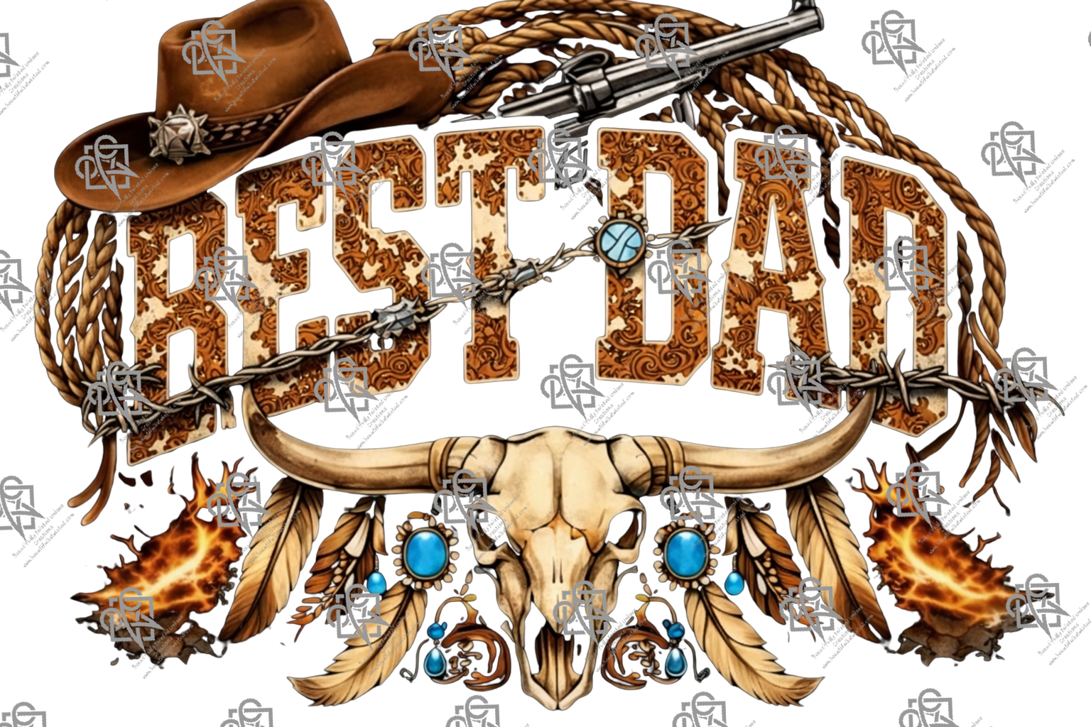 Best Dad Western T-Shirt