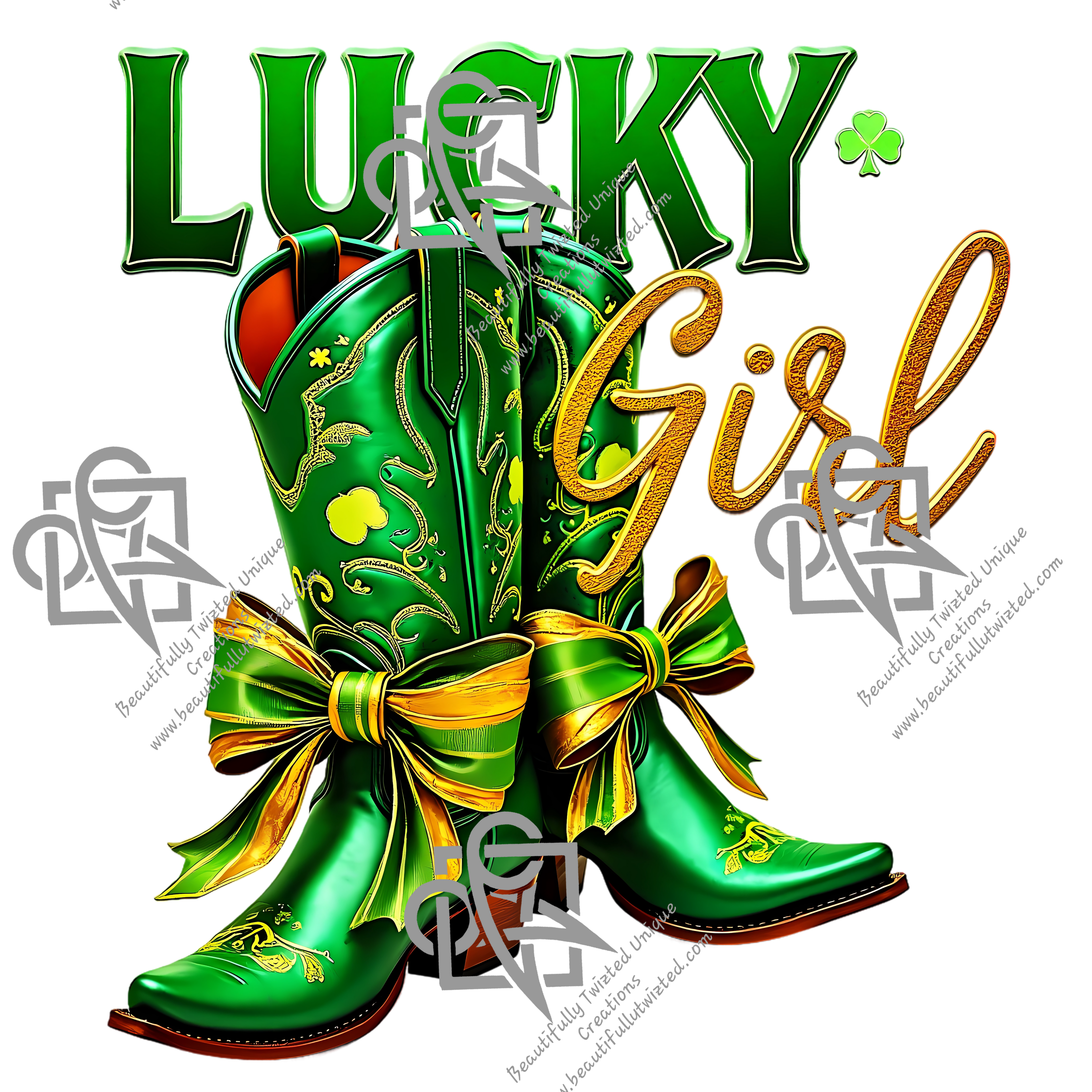 Lucky Girl Boots ST Patrick's Day T-Shirt
