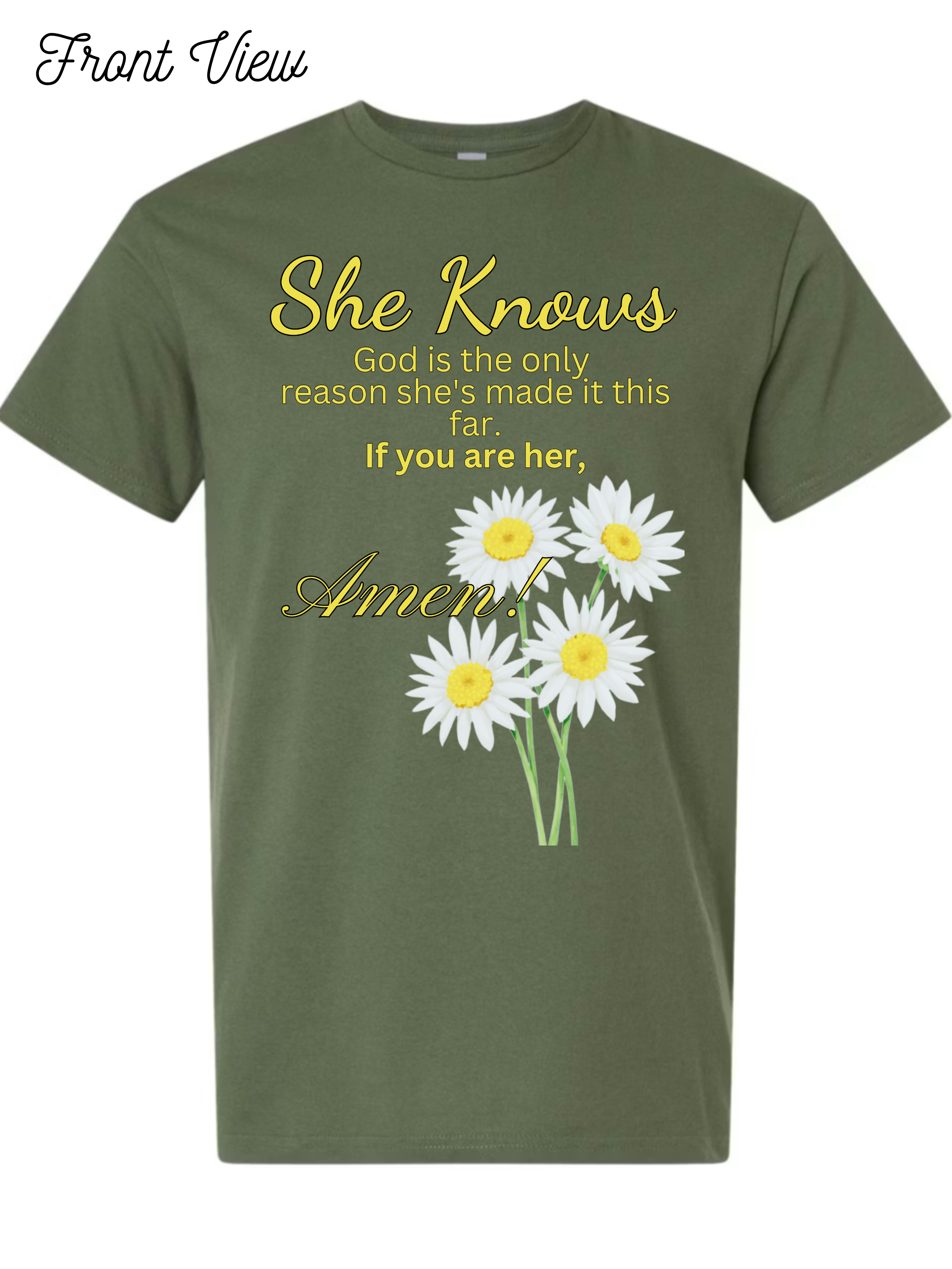 She Knows Amen T-Shirt Design #1072